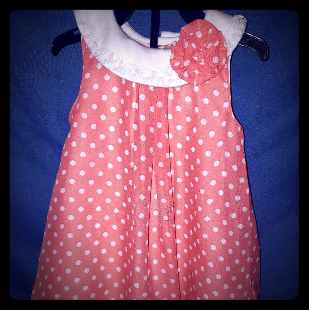 Orange & White Polka Dot Baby Essentials Flower